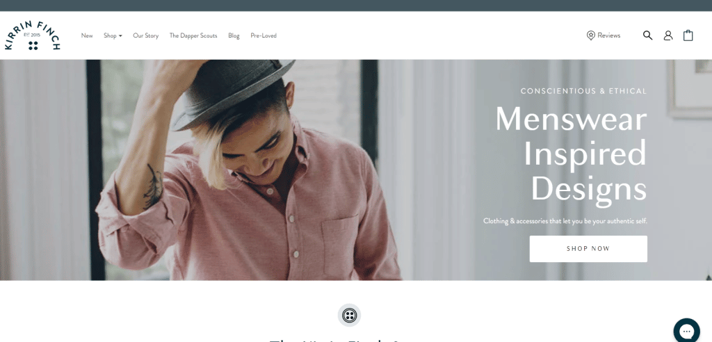 Kirrin Finch Shopify Homepage