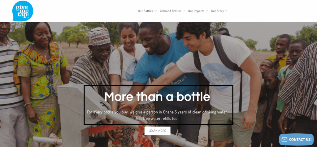 give me tap's landing page