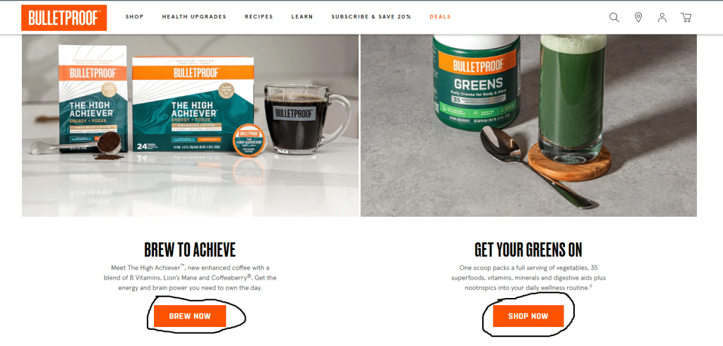 Bullet proof product page