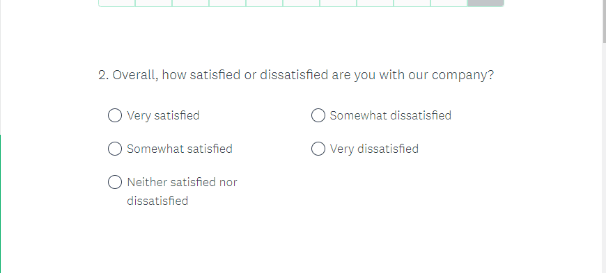 Customer feedback questionnaire