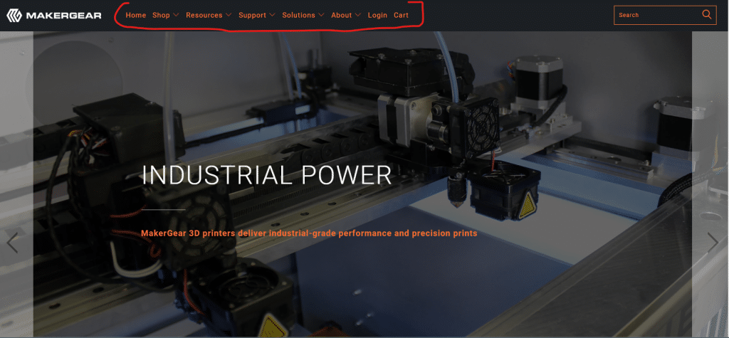 Maker Gear Landing Page