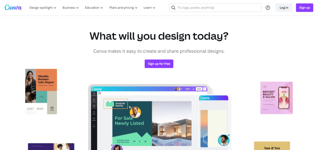 Canva Landing Page