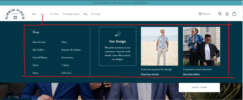 Kirrin Finch Homepage Navigation
