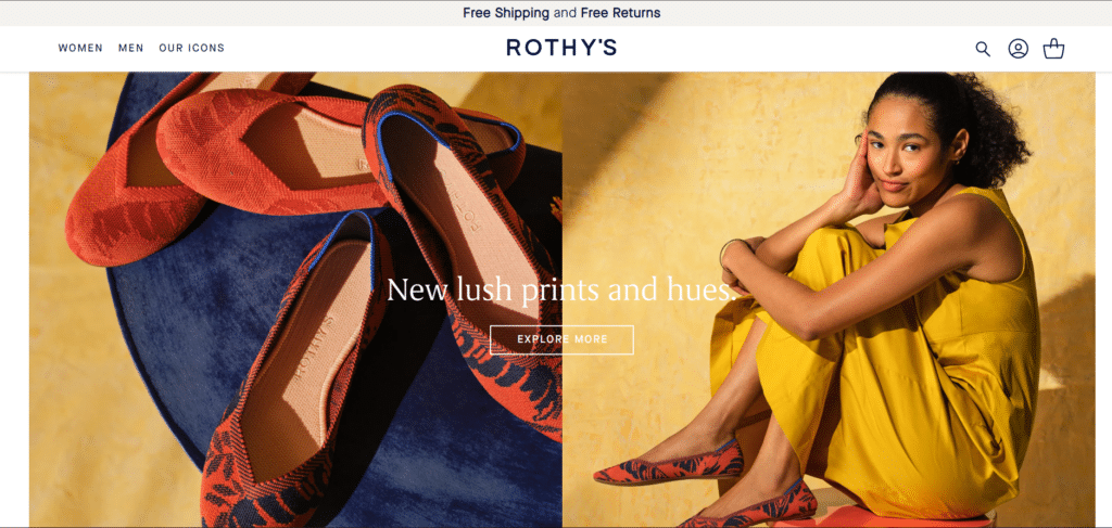 Rothy's Landing Page