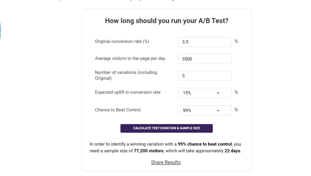 a/b test duration