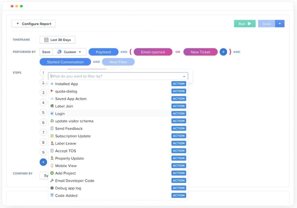 Woopra's Real time segmentation