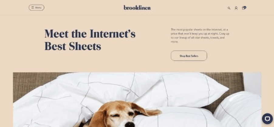 brooklinen homepage