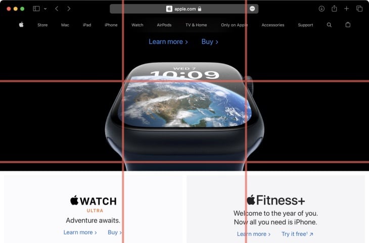 Apple's rule of thirds