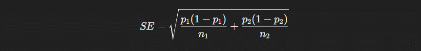 standard error formula
